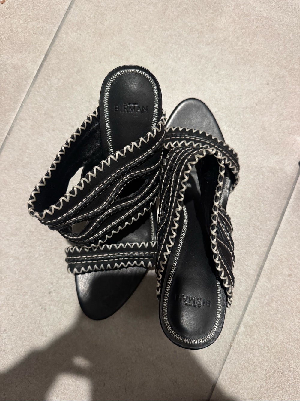Alexander Birman Erika 85 leather sandal black
